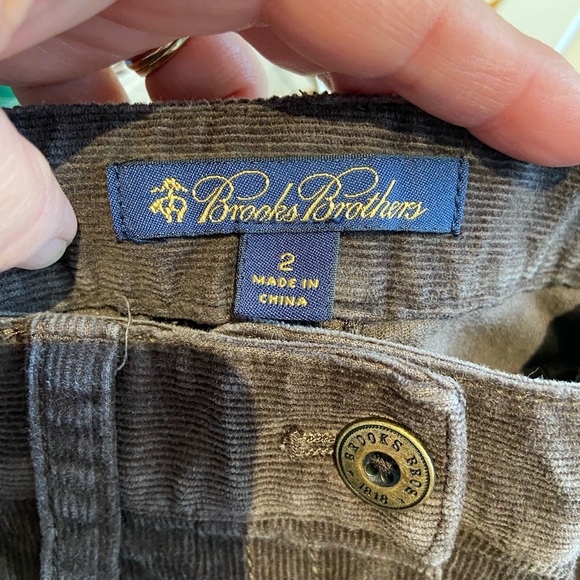 Brooks Brothers Mini Skirt Corduroy Brown Straight Skirt Size 2 - Picture 5 of 9